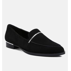 Rag & Co suede leather Paulina Women's Classic Black Loafers NWT